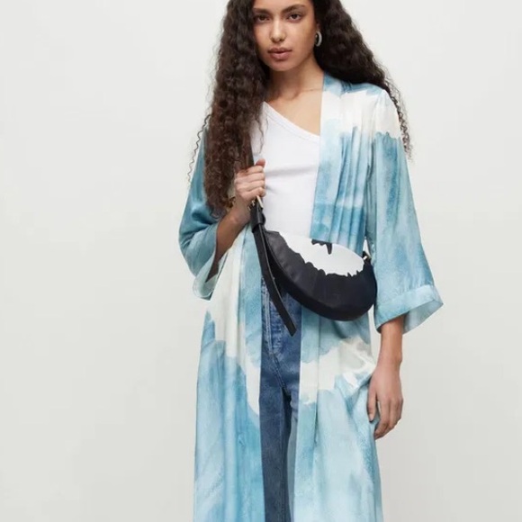 All Saints Carine Mariana Blue&White Kimono - NWT in Orig. Packaging UK 16/US 12 - Picture 3 of 10
